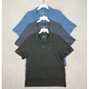 Vineyard Vines Edgartown Polo Shirt Men Large Lot Bundle 3 Blue Gray Pima Cotton